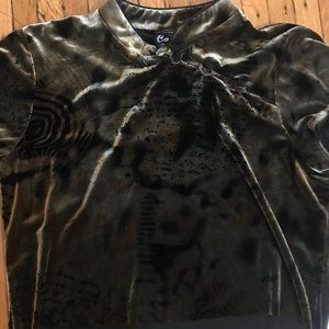 y2k vintage cropped velvet top